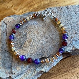 Sterling and stones bracelet